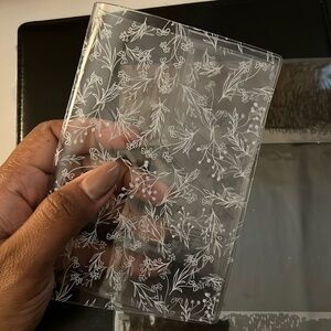 Catspresso clear A6 planner cover total of 3. 2 clear, 1 white floral